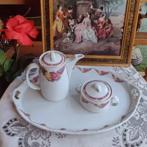 Cafeterita + azúcarera + bandeja Marca Alemana