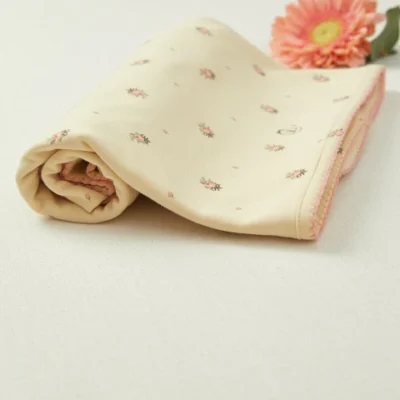 Toalla de algodon pima con ribete Rosa