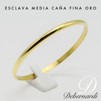 ESCLAVA DE ORO 18K HECHA A MANO 15G MACIZA ANCHA
