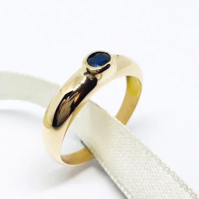 ANILLO SOLITARIO PLATA Y CUBICS 6015 — Joyería Debernardi, Bahía Blanca