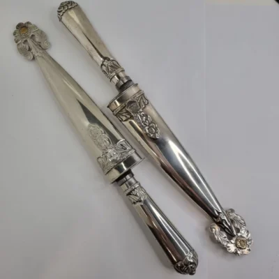 SET DE ASADO TENEDOR Y CUCHILLO CON ESTUCHE, ALPACA Y HOJA DE ACERO 18CM cod: TA300A