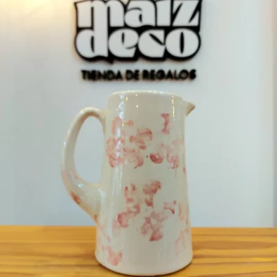 JARRA DE CERAMICA FLORES ROSAS