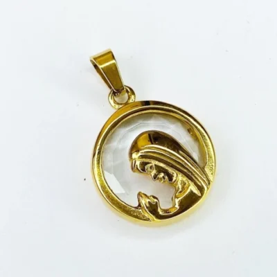 COLLAR ENCHAPADO Y PERLAS (IMITACION) CIERRE MARINERO 6832