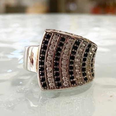ANILLO DE PLATA 925 Y ORO CON TOPACIO COD: B54
