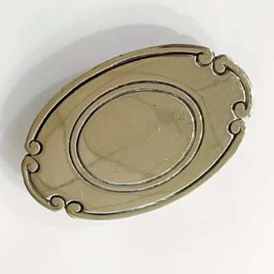 HEBILLA OVAL PLATA 3 LETRAS cod HEBTIL