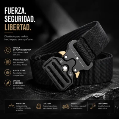 Cinto Tactico Hebilla Automatica Cobra Quick Release 116cm