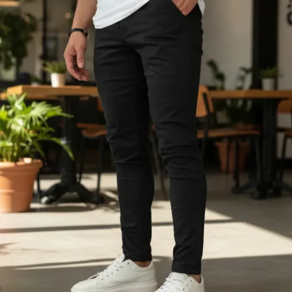 Pantalon Chupin Gabardina Vestir Hombre Eslastizado Premium Casacristo