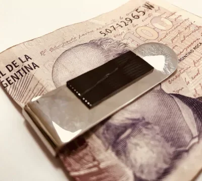 GEMELOS PLATA Y ORO RECTANGULARES HECHOS A MANO