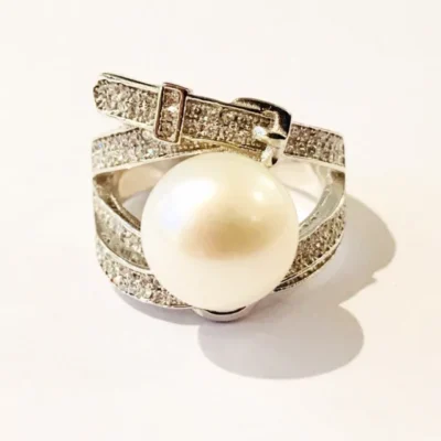 ANILLO MEDIO SIN FIN CON RUBI ROSA COD: 8222