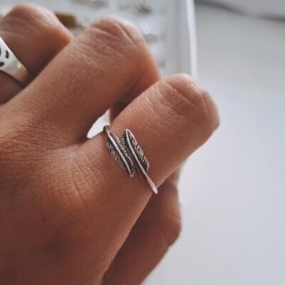 Anillo doble hoja — Anacletta Accesorios, Bahía Blanca