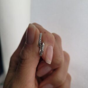 Argollitas cubanas micro zirconia 10 mm plata 925 — Anacletta Accesorios, Bahía Blanca