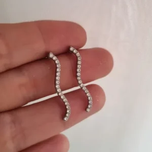 Aros strass colgante — Anacletta Accesorios, Bahía Blanca