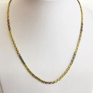 GARGANTILLA ORO 18 KTS ITALIANA EN 3 TONOS 40CM