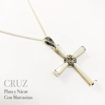 CADENA Y DIJE PERLA Y CRISTALES SWAROVSKI 7758
