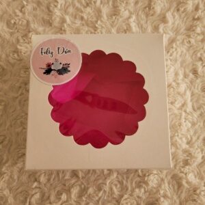 Cajita con visor flor blanca — Anacletta Accesorios, Bahía Blanca