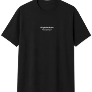 Remera Originals Studio relax negra over Tribu
