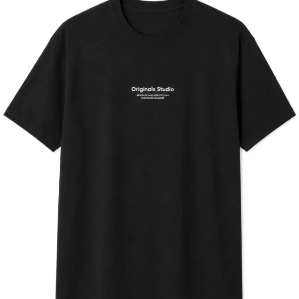 Remera Originals Studio relax negra over Tribu
