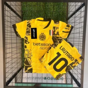 Camiseta Inter de Milan Lautaro Amarilla Niño