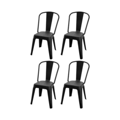 PROMO X4 SILLAS TOLIX NEGRAS