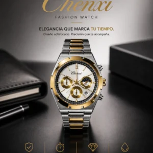 Reloj Hombre Chenxi 956 Cronógrafo Acero Cuarzo Importado