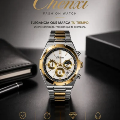 Reloj Hombre Chenxi 956 Cronógrafo Acero Cuarzo Importado
