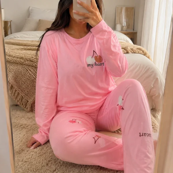 PIJAMA MANGAS LARGAS | CHERRY