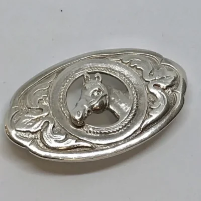 HEBILLA CINTURÓN DE PLATA CON LETRAS HECHAS A MANO T2016