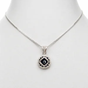 DIJE OJO TURCO CON CADENA DE PLATA 925 COD: K9308 — Joyería Debernardi, Bahía Blanca