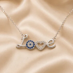CADENA CON DIJE LOVE EN PLATA 925 COD: 10274 — Joyería Debernardi, Bahía Blanca