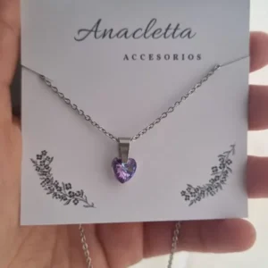 Gargantilla cora violeta — Anacletta Accesorios, Bahía Blanca