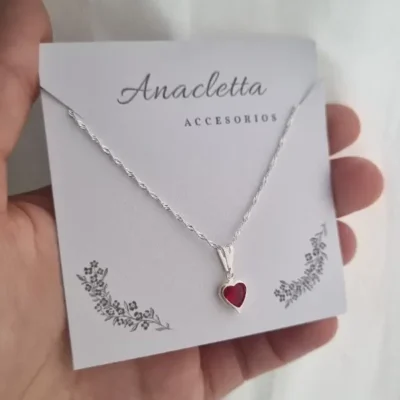 Gargantilla plata 925 cora cúbic — Anacletta Accesorios, Bahía Blanca