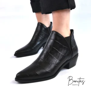 Botineta Grace croco negro art 517