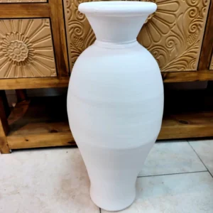 JARRON DE CERAMICA BLANCO LISO UN60