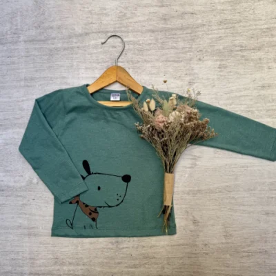 REMERA PERRITO VERDE