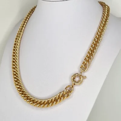 COLLAR ENCHAPADO Y PERLAS (IMITACION) CIERRE MARINERO 6832
