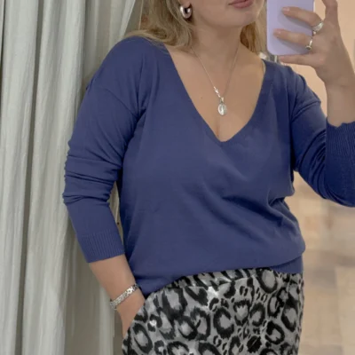 Sweater Milwaukee - Bordó/Marino — Casa Blanca Showroom, Bahía Blanca