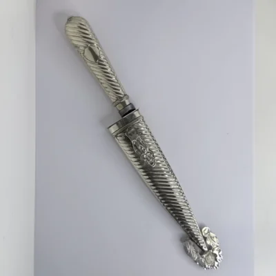 CUCHILLO ALPACA GALLONADO CON HOJA DE TANDIL SE PUEDE GRABAR