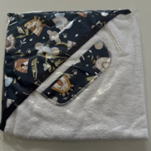 SET TOALLON + BABITA ANIMALES AZUL