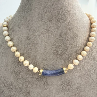 Collar cultivo y lapislázuli