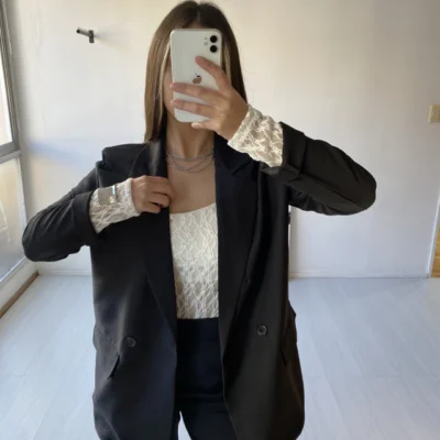 Blazer oversize con hombreras