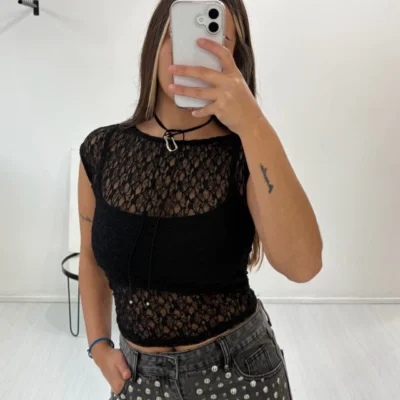 Musculosa de encaje (4 colores)