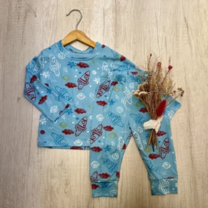 CONJUNTO PIJAMA ESPACIO CELESTE