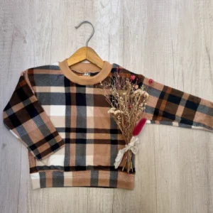 BUZO DE PLUSH BIFAZ ESCOCÉS MARRON — Oli Baby, Bahía Blanca