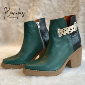 Bota Jade cuero verde art 492