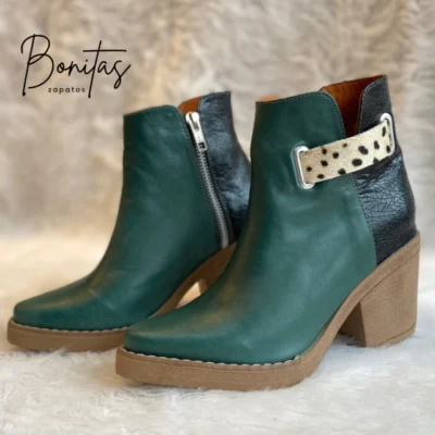 Bota Jade cuero verde art 492