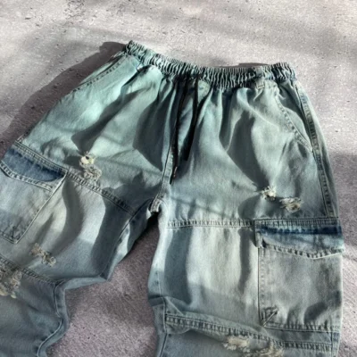 Jogger Cargo Xavi Mom con Prelavado y Detalles Gastados