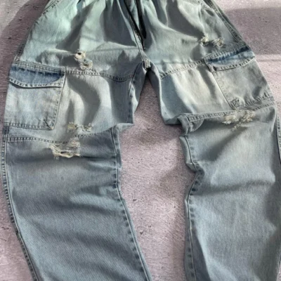 Jogger Cargo Xavi Mom con Prelavado y Detalles Gastados