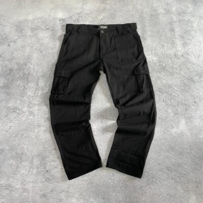 Pantalón Baggy Cargo en Gabardina con Bolsillos
