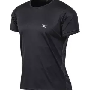 Remera negra Gilbert manga corta dryfit pro tech