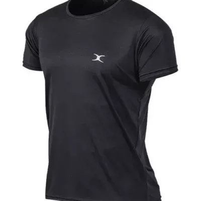 Remera negra Gilbert manga corta dryfit pro tech